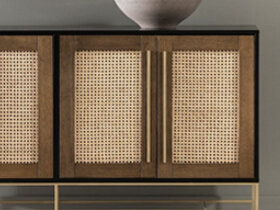 Muebles con patrón de ratán