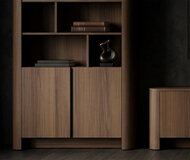 Familia Muebles de madera oscura