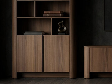 Muebles de madera oscura