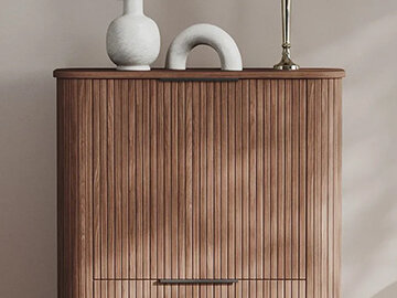 Muebles con ranuras o listones ranurados