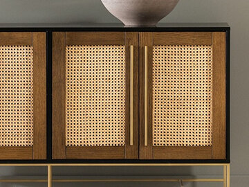 Muebles con patrón de ratán