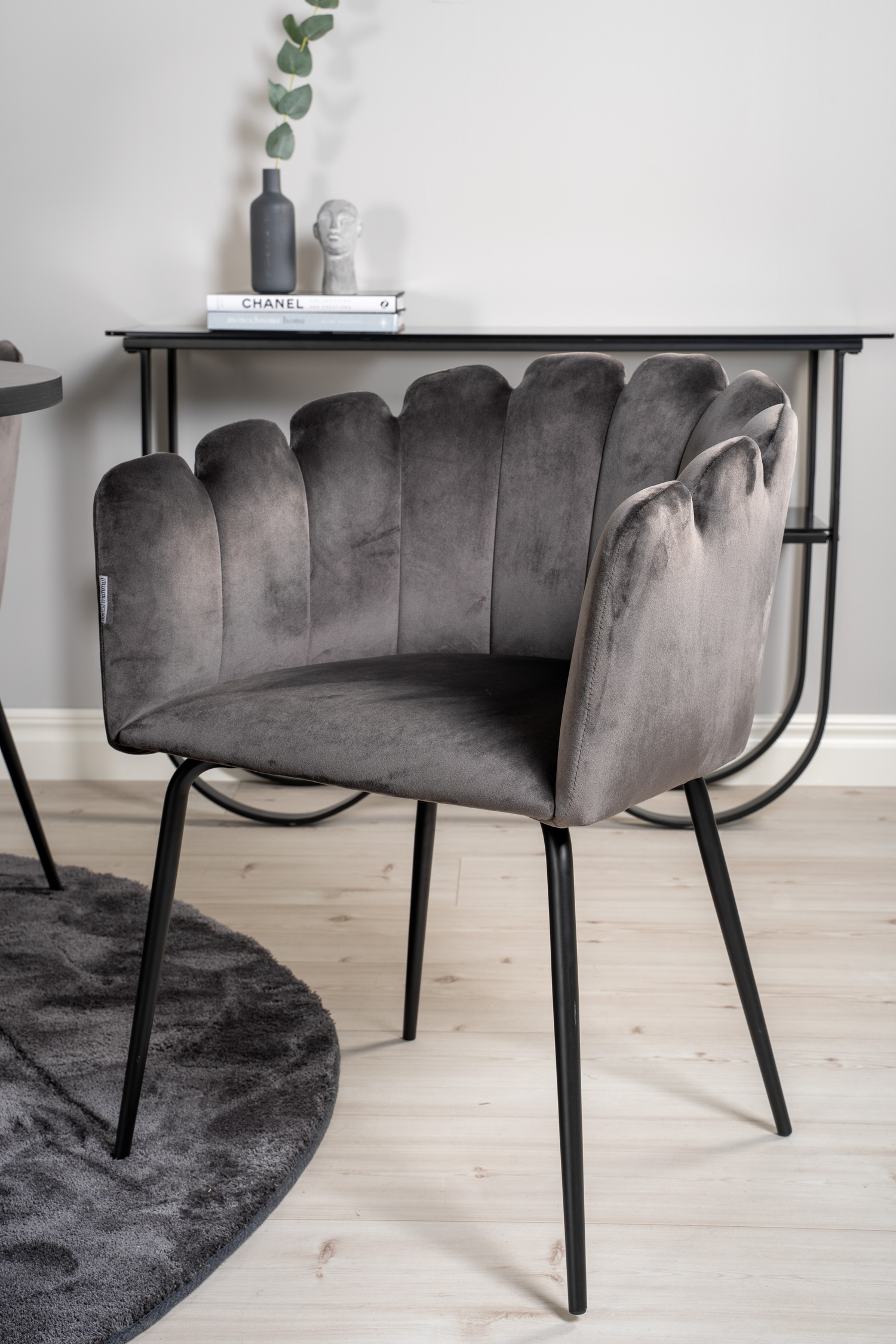 Conjunto de mesas y sillas para comedor Dallas 312 (Gris + Negro)