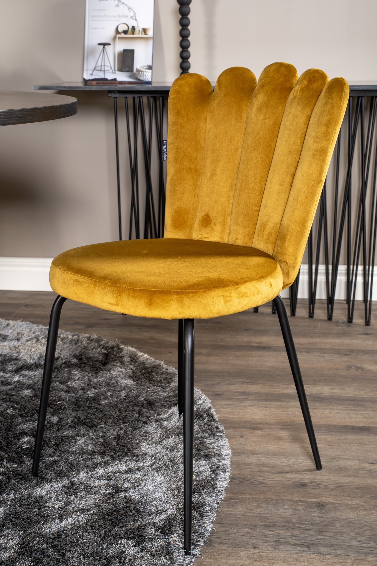 Conjunto de comedor Dallas 316 (Amarillo + Negro)