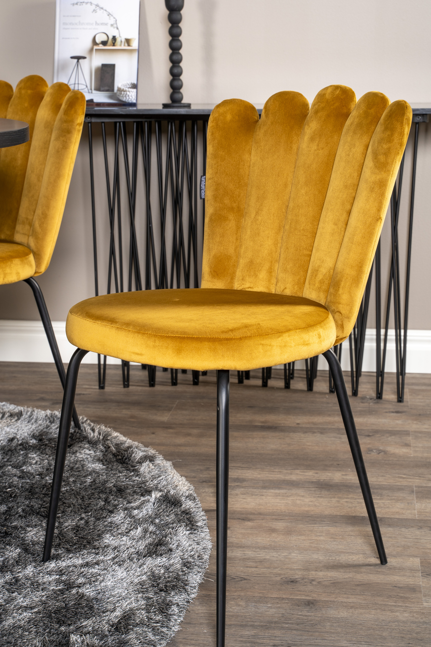 Conjunto de comedor Dallas 317 (Amarillo + Negro)