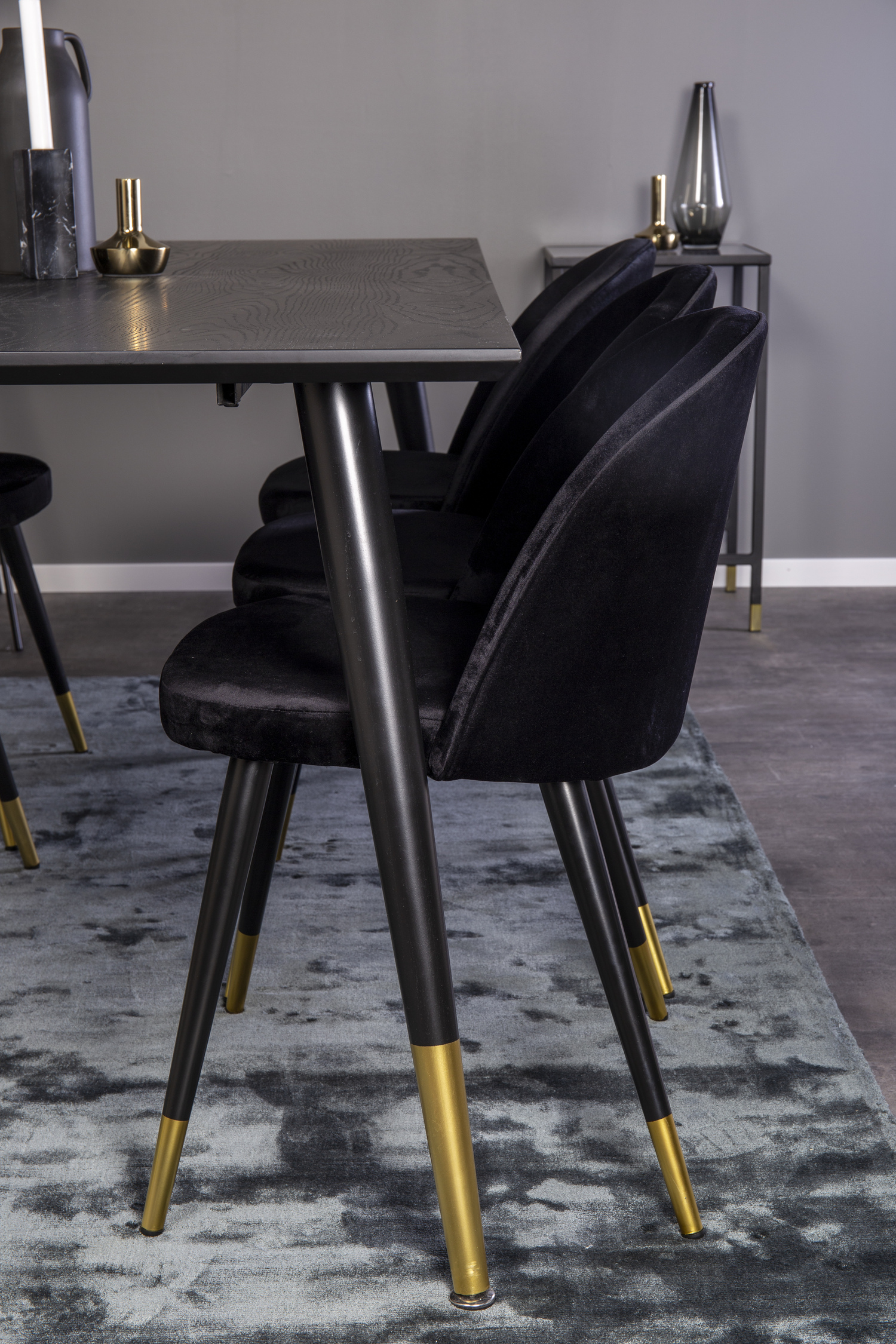 Conjunto de comedor Dallas 346 (Negro)