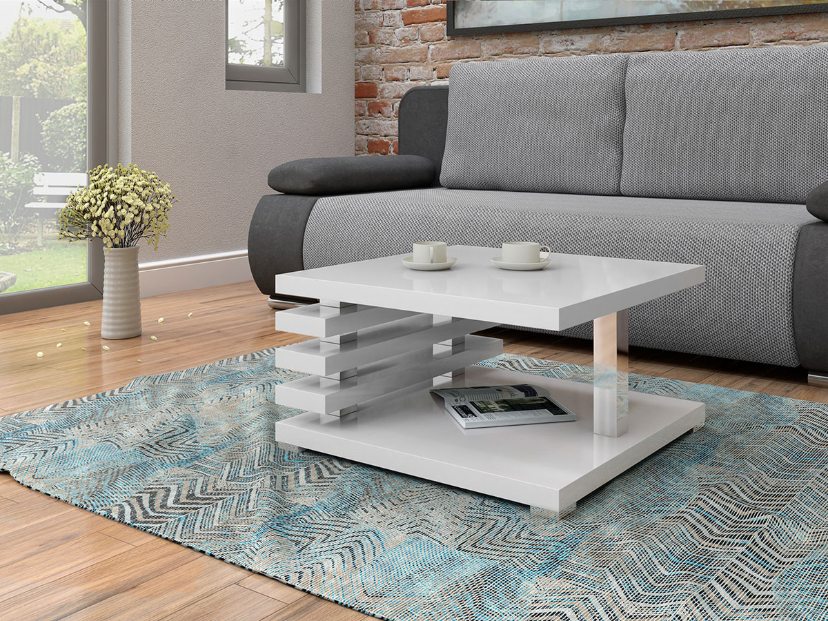 Mesa de centro Goodyear 122 (Blanco brillante)
