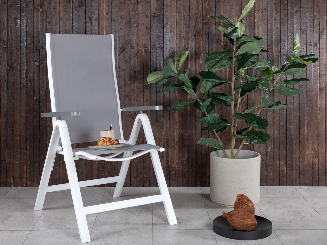 Silla para exterior Dallas 738 (Gris + Blanco)