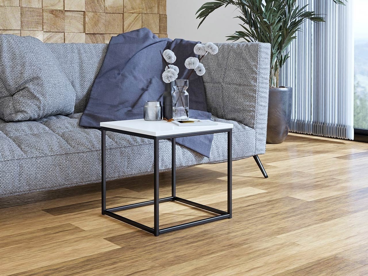 Mesa de centro Germantown 106 (Negro mate + Blanco brillante)