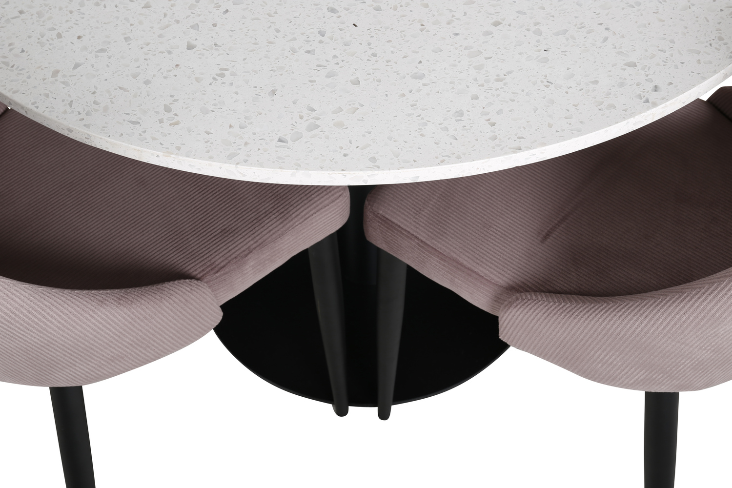 Conjunto de mesas y sillas para comedor Dallas 1169 (Rosa + Negro)