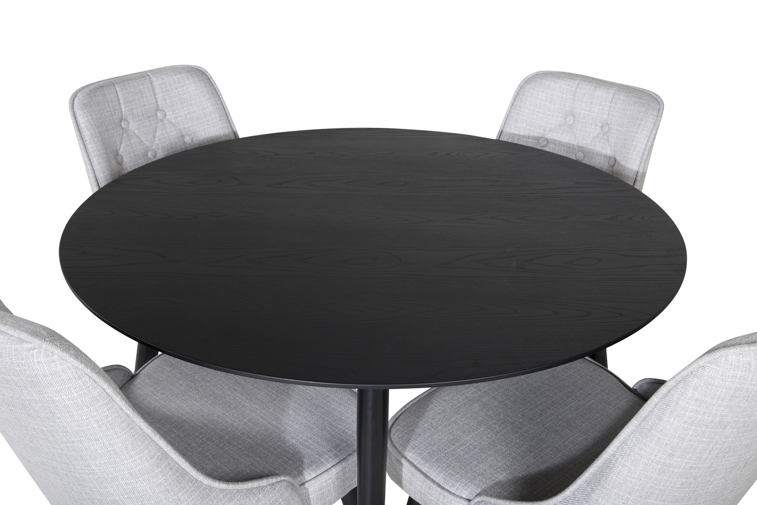 Conjunto de mesas y sillas para comedor Dallas 1178 (Gris + Negro)
