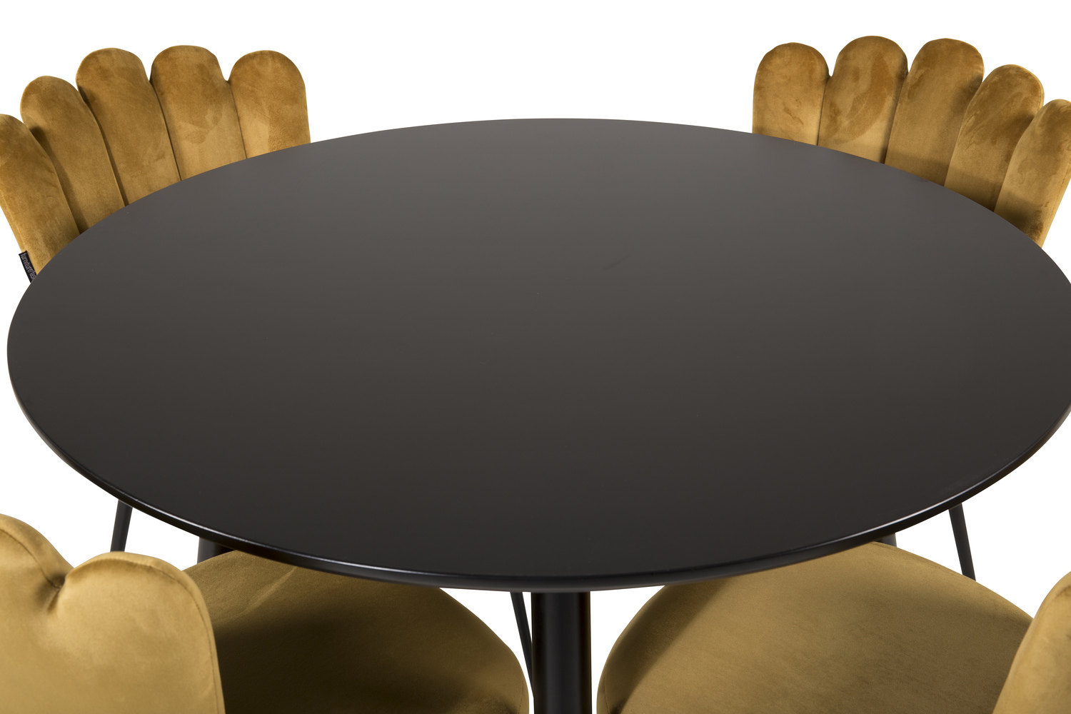 Conjunto de mesas y sillas para comedor Dallas 1264 (Amarillo + Negro)