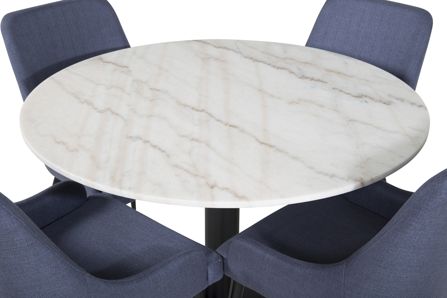 Conjunto de comedor Dallas 1300 (Azul + Negro)