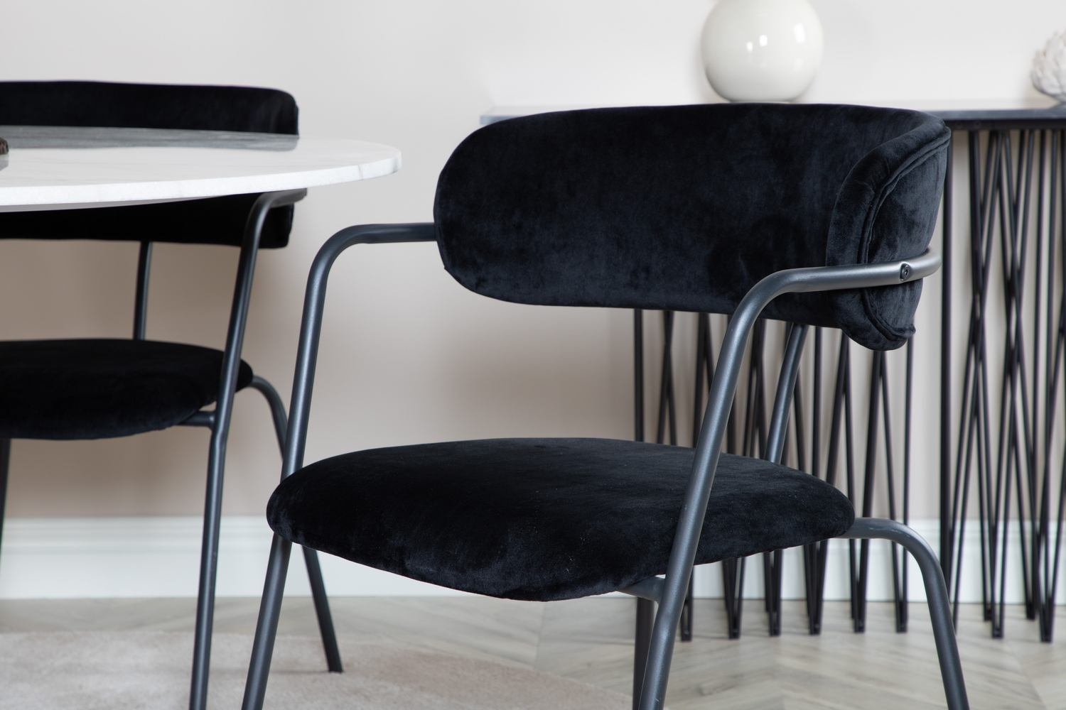Conjunto de mesas y sillas para comedor Dallas 1299 (Negro)