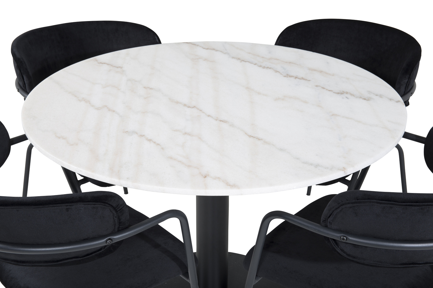 Conjunto de mesas y sillas para comedor Dallas 1299 (Negro)