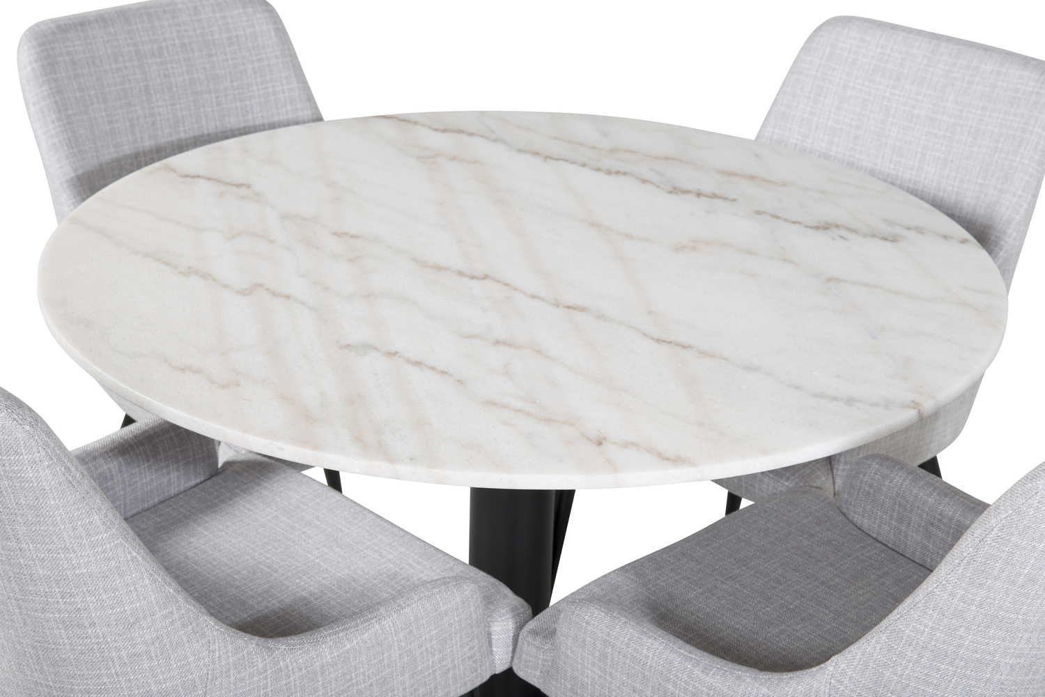 Conjunto de mesas y sillas para comedor Dallas 1300 (Gris claro + Negro)