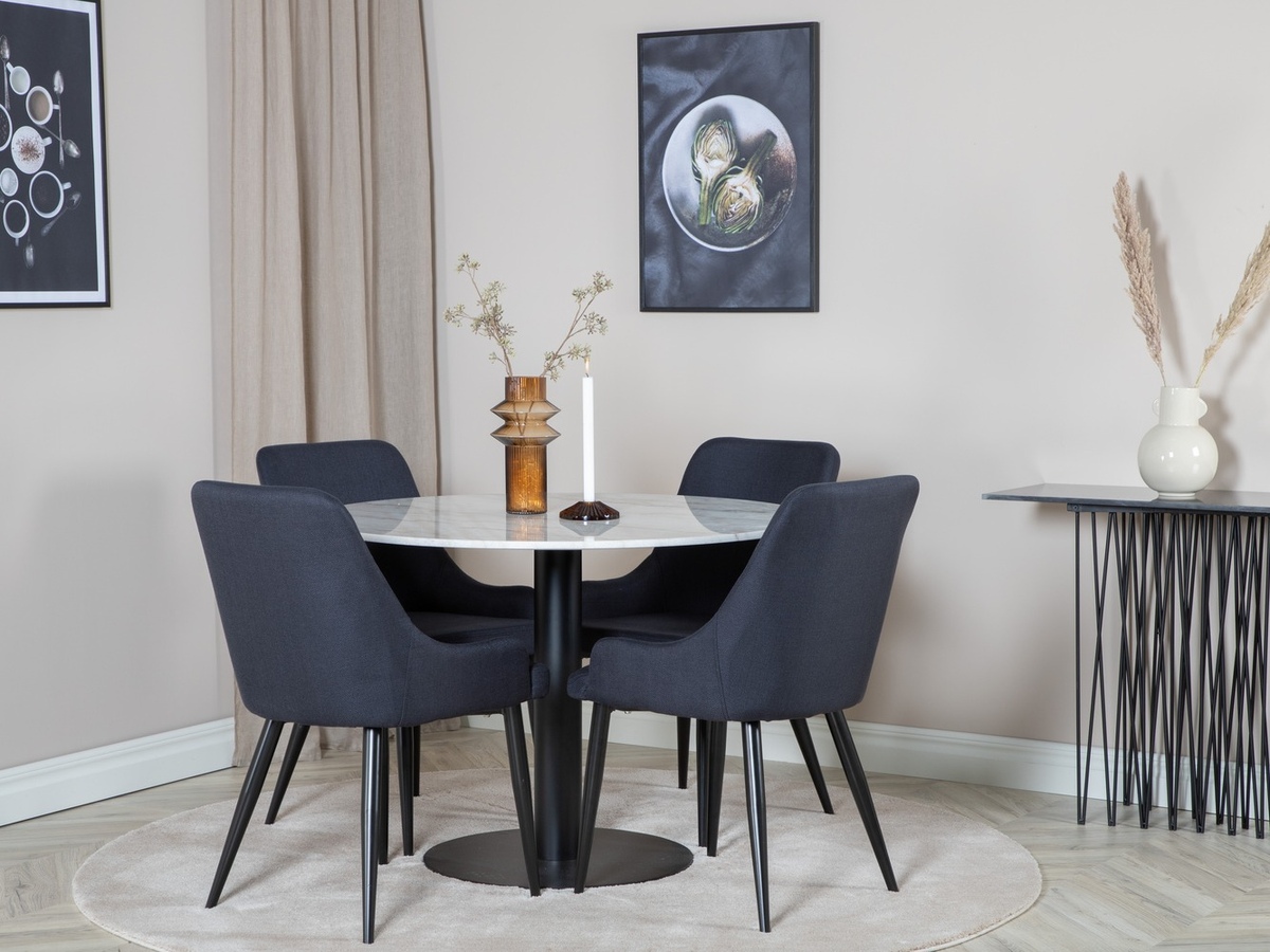 Conjunto de comedor Dallas 1300 (Negro)