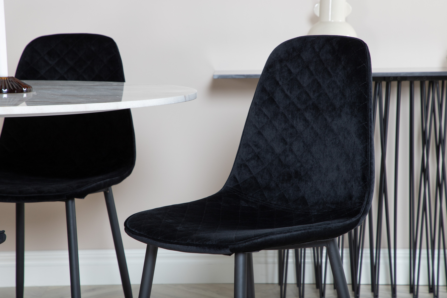 Conjunto de mesas y sillas para comedor Dallas 1302 (Negro)