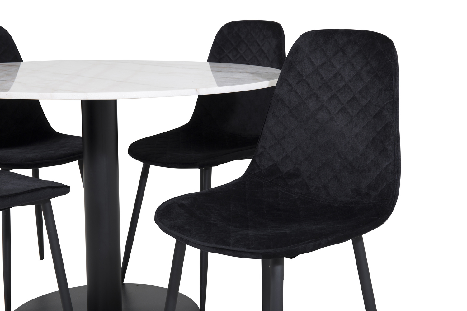 Conjunto de mesas y sillas para comedor Dallas 1302 (Negro)