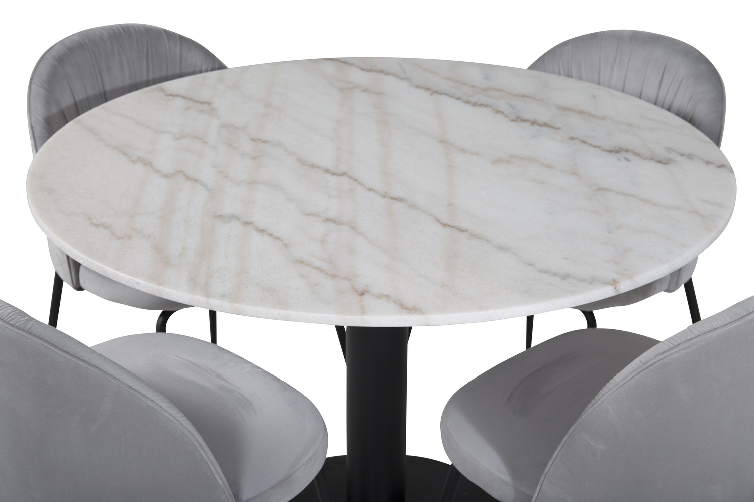 Conjunto de mesas y sillas para comedor Dallas 1303 (Gris + Negro)