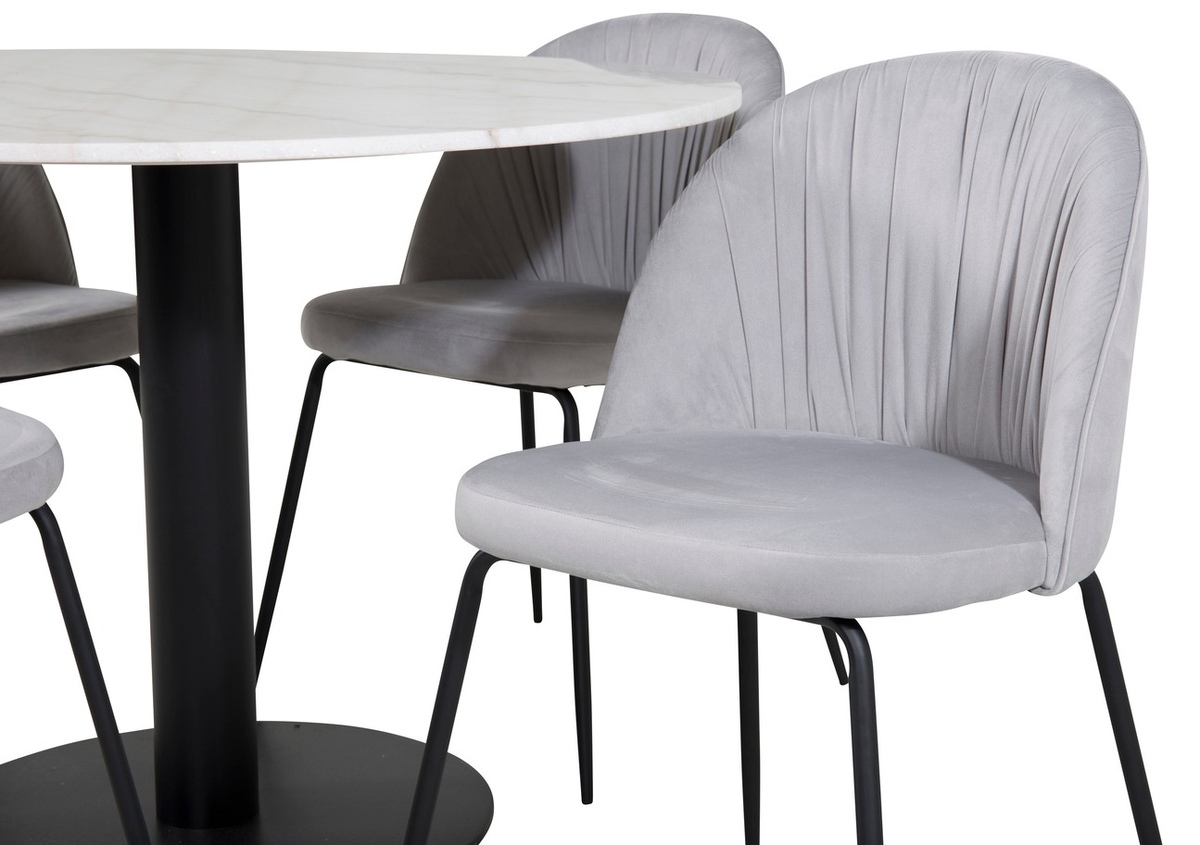 Conjunto de mesas y sillas para comedor Dallas 1303 (Gris + Negro)