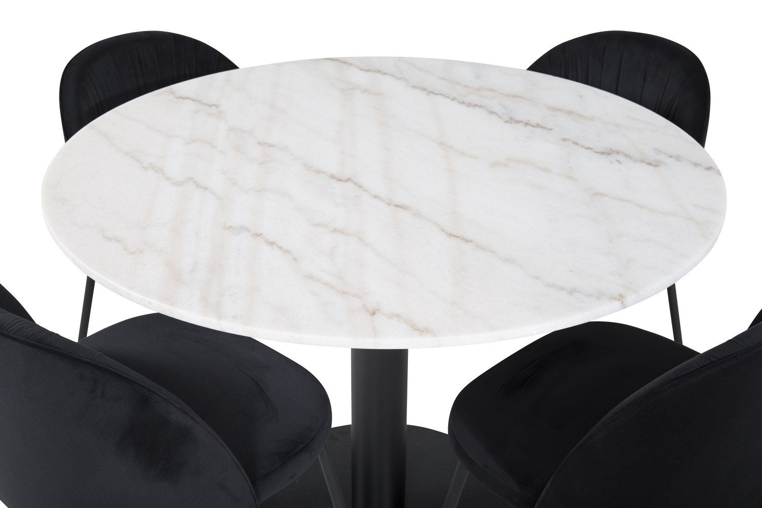 Conjunto de mesas y sillas para comedor Dallas 1303 (Negro)