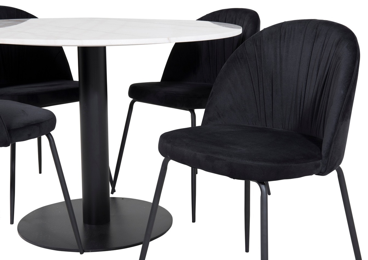 Conjunto de mesas y sillas para comedor Dallas 1303 (Negro)