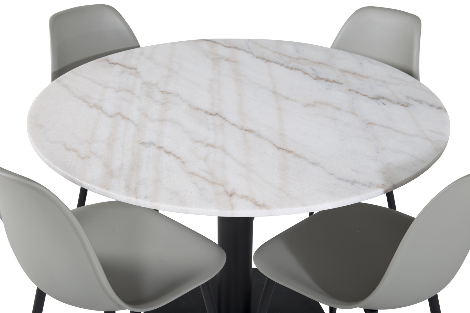 Conjunto de mesas y sillas para comedor Dallas 1304 (Gris + Negro)