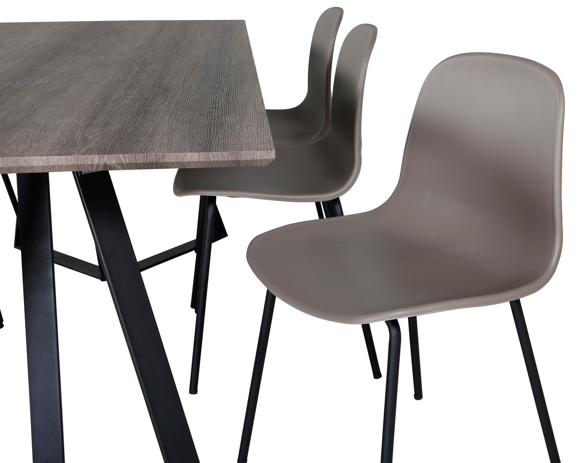 Conjunto de comedor Dallas 1348 (Beige + Negro)