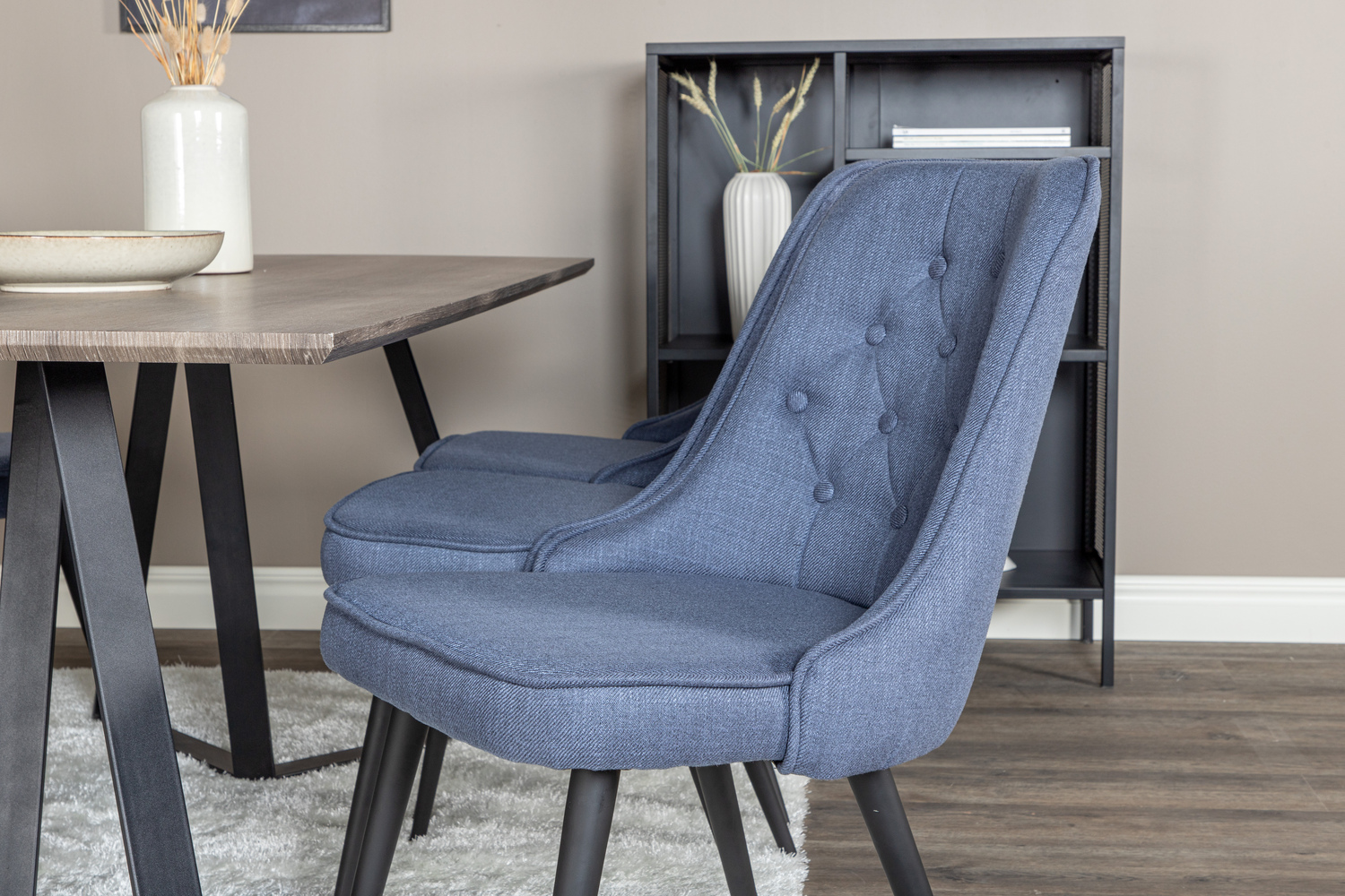 Conjunto de mesas y sillas para comedor Dallas 1347 (Azul + Negro)