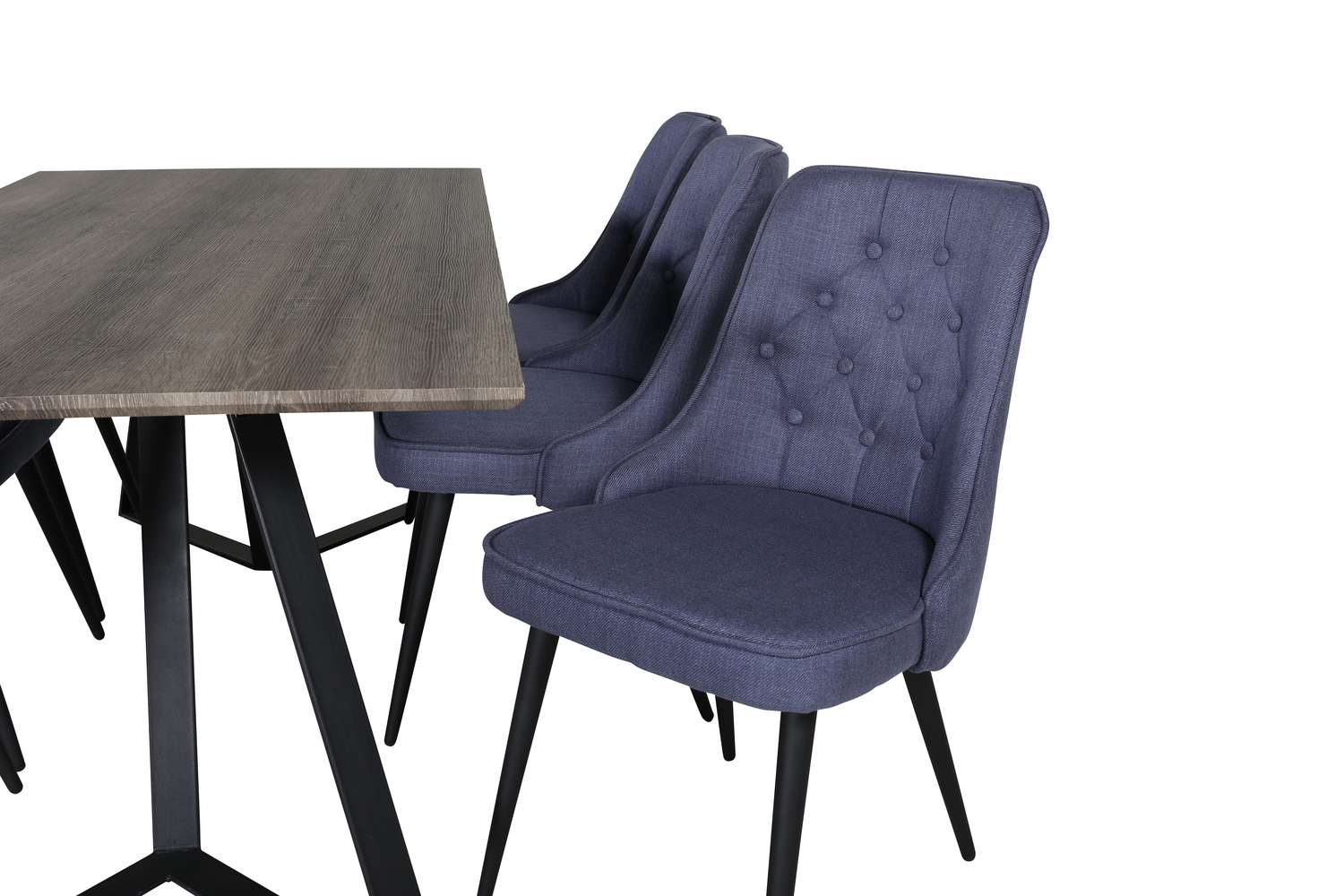 Conjunto de mesas y sillas para comedor Dallas 1347 (Azul + Negro)