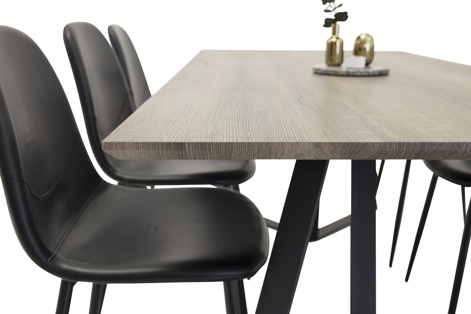 Conjunto de comedor Dallas 1353 (Negro)