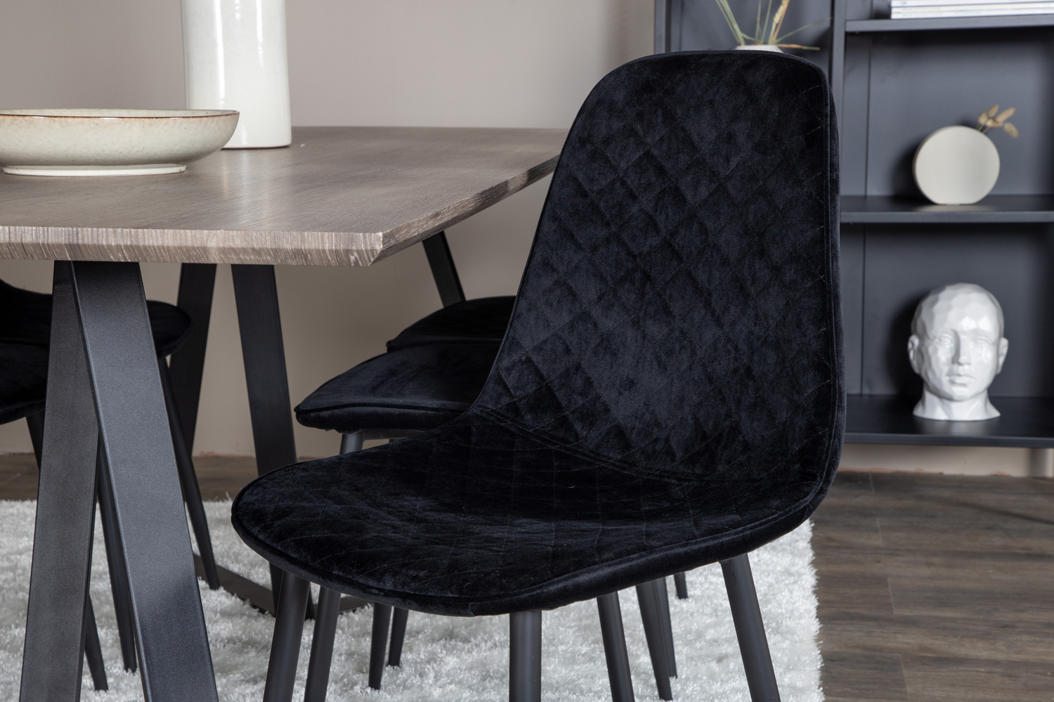 Conjunto de comedor Dallas 1357 (Negro)