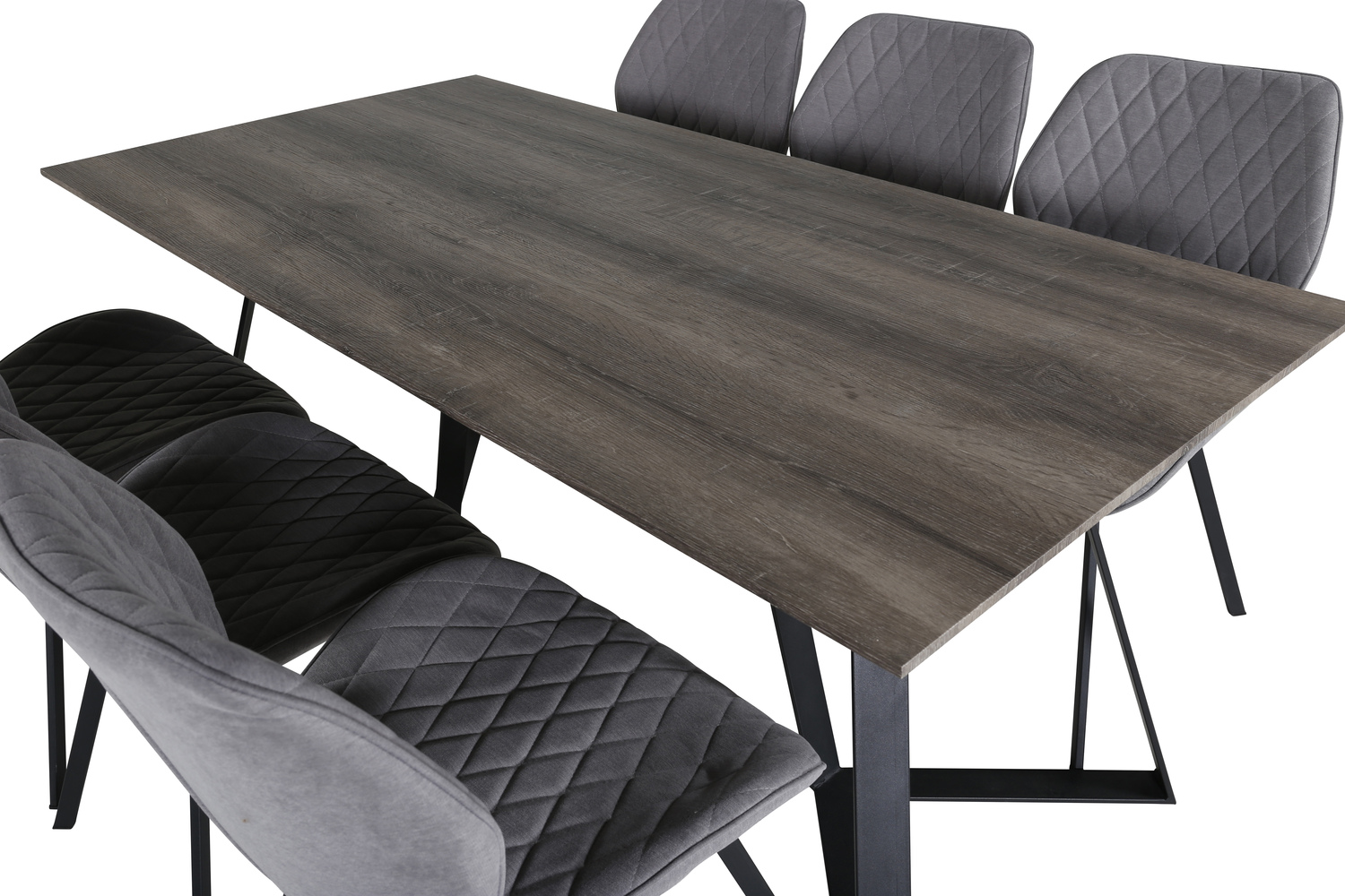 Conjunto de mesas y sillas para comedor Dallas 1359 (Gris + Negro)