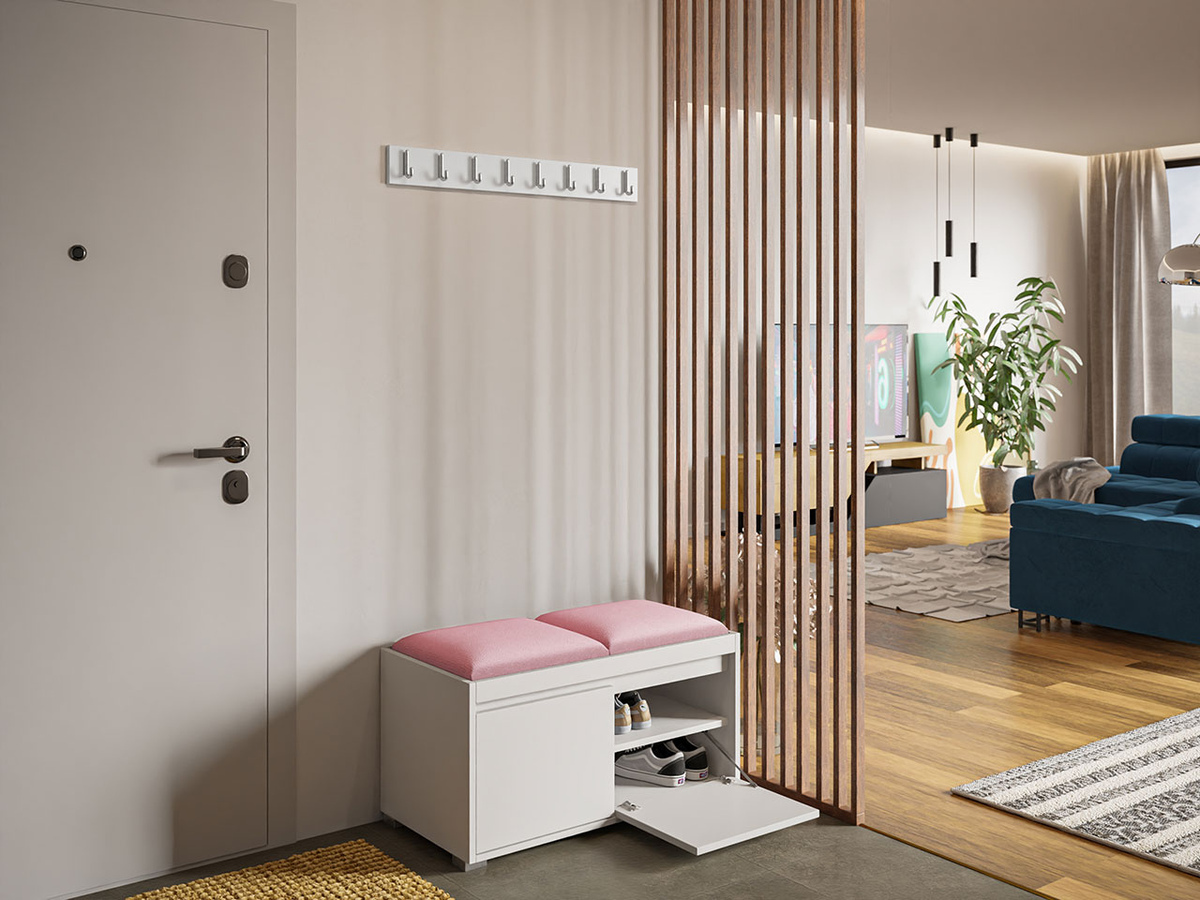 Conjunto para recibidor Comfivo Pinus I (Blanco + Manila 09)