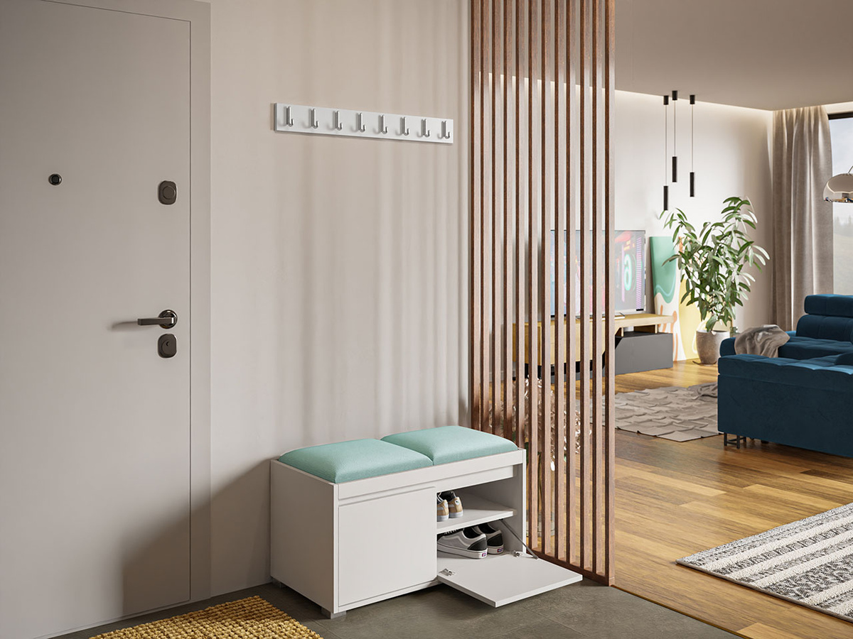 Conjunto para recibidor Comfivo Pinus I (Blanco + Manila 11)