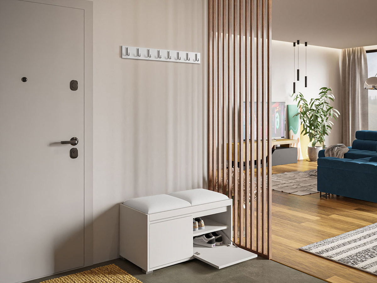 Conjunto para recibidor Comfivo Pinus I (Blanco + Soft 017)