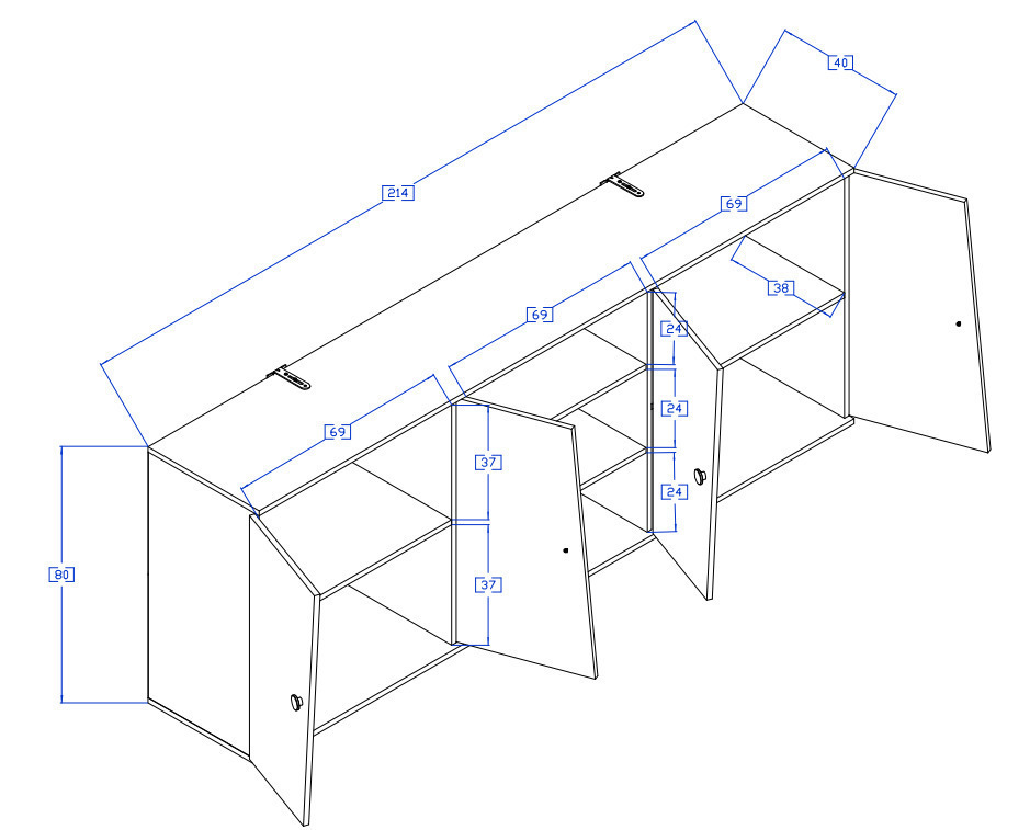 Armario de pared Mirelbu 115 (Roble Artisan + Blanco)