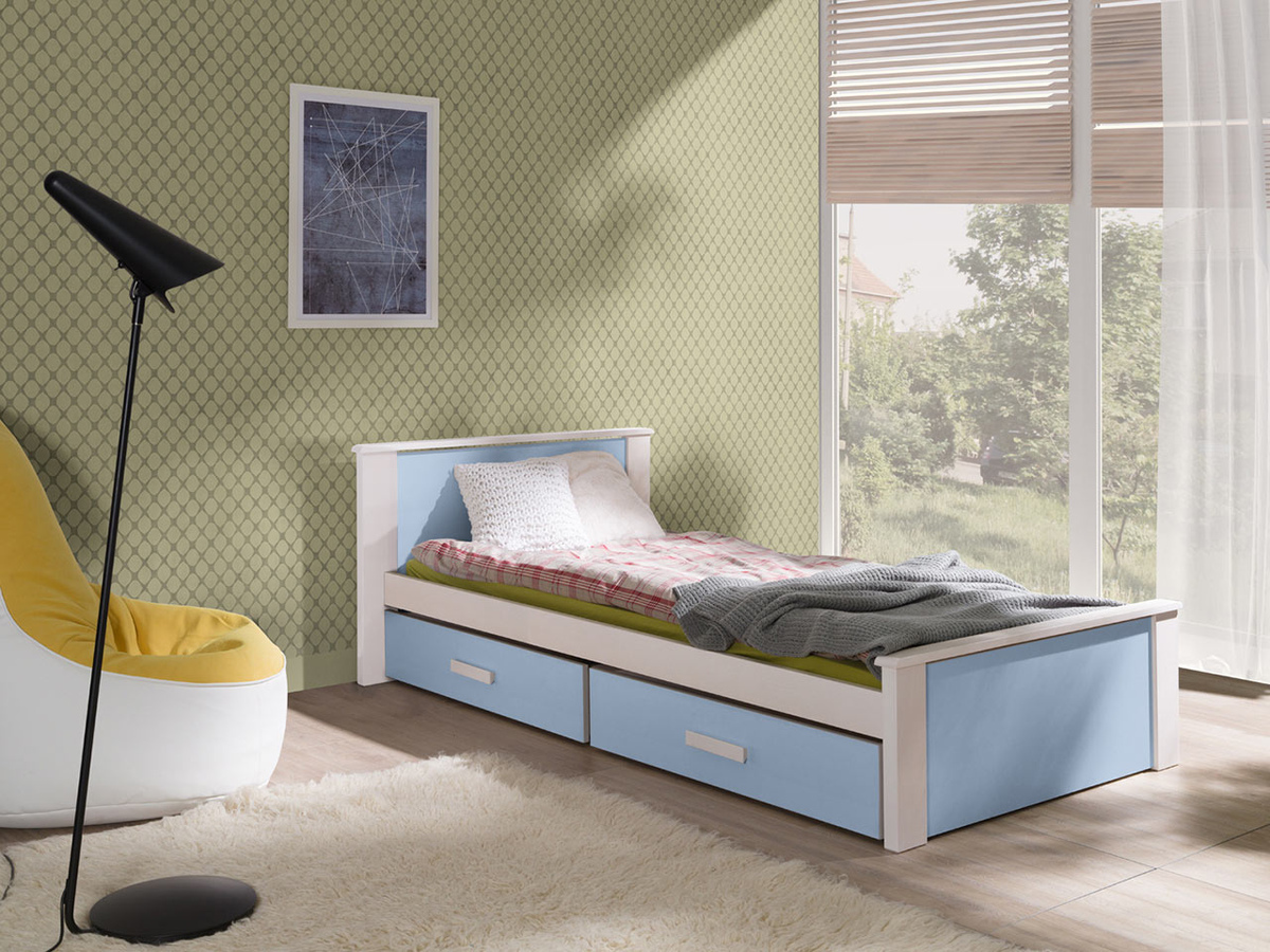 Cama Henderson 115 (Blanco + Azul)