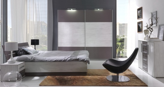 Armario Murrieta 150 (Pino nórdico + Gris)