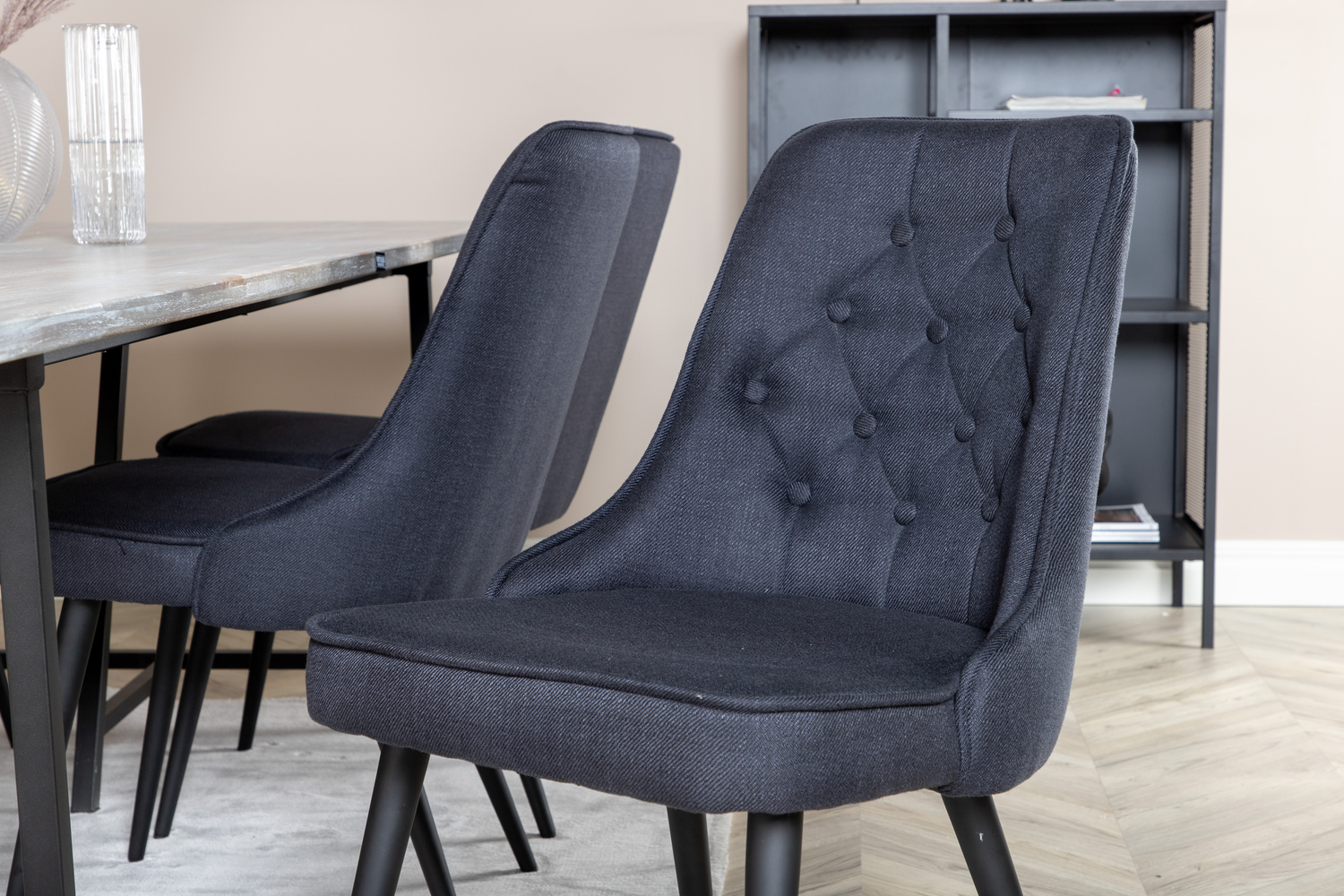 Conjunto de comedor Dallas 1790 (Negro)