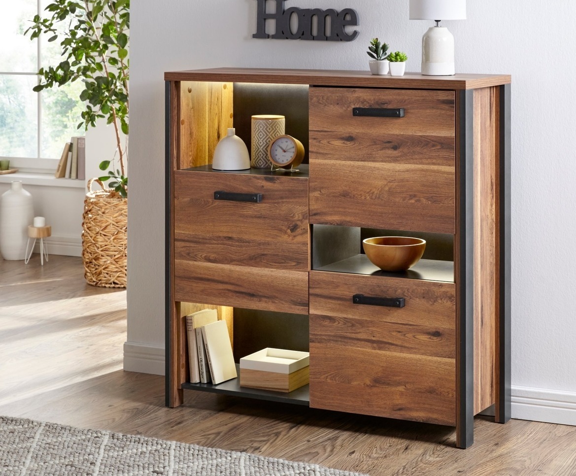 Aparador Austin Y108 (Royal roble + Madera gris)