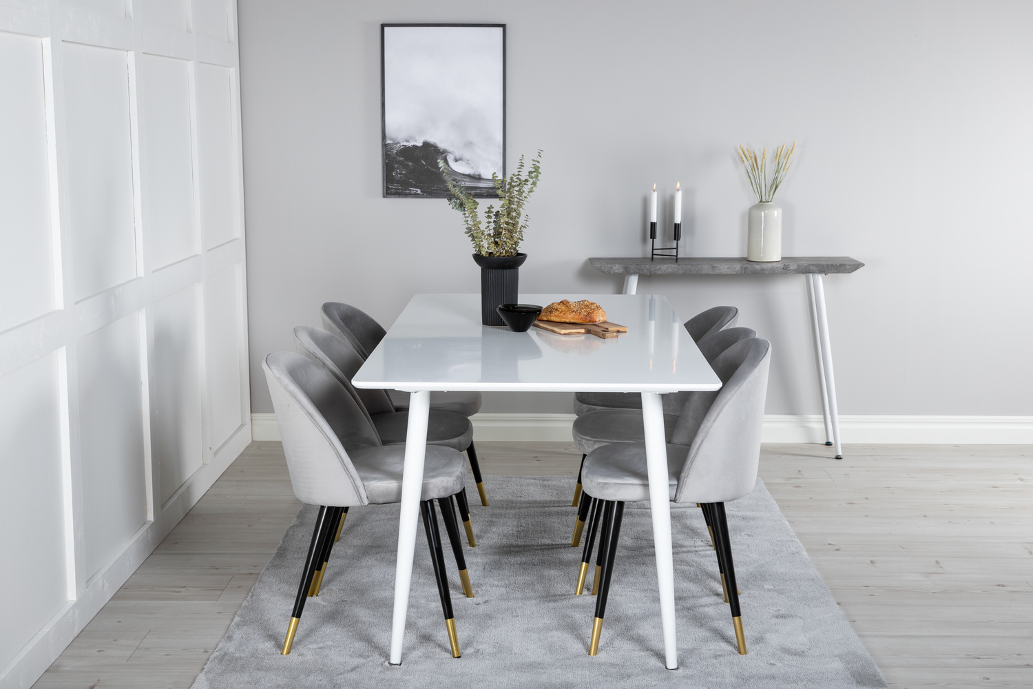 Conjunto de mesas y sillas para comedor Dallas 1908