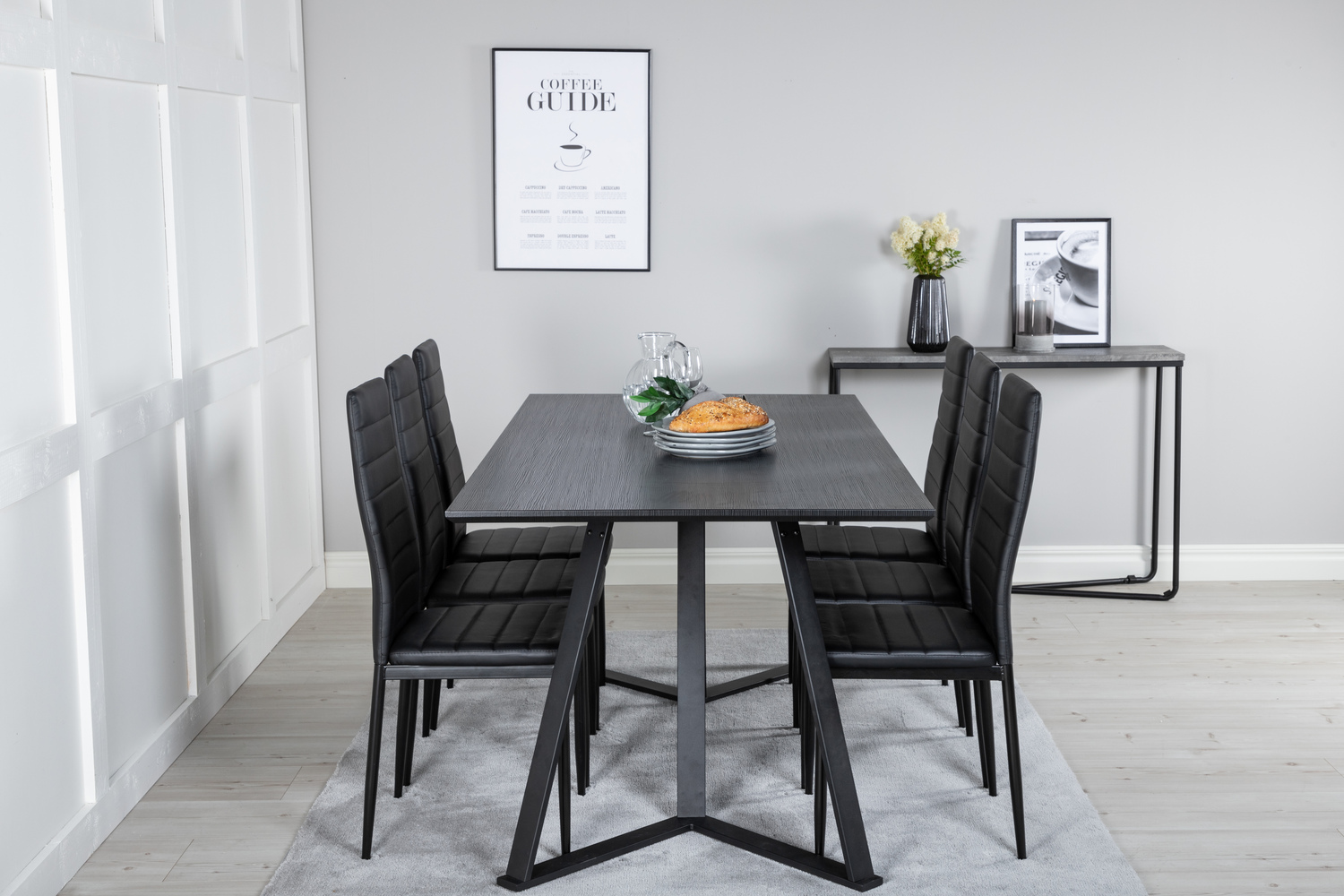 Conjunto de mesas y sillas para comedor Dallas 1966