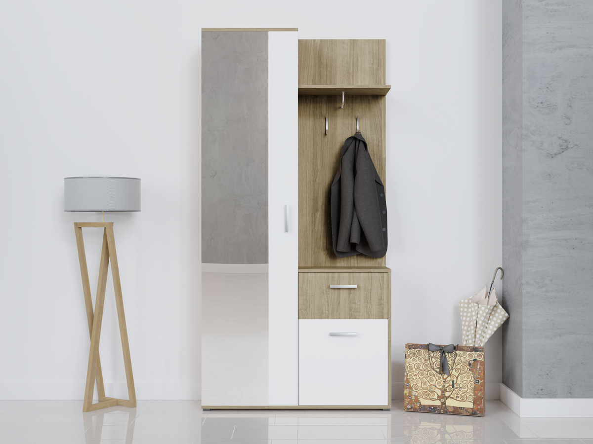 Conjunto para recibidor Pavo (Roble Sonoma + Blanco)