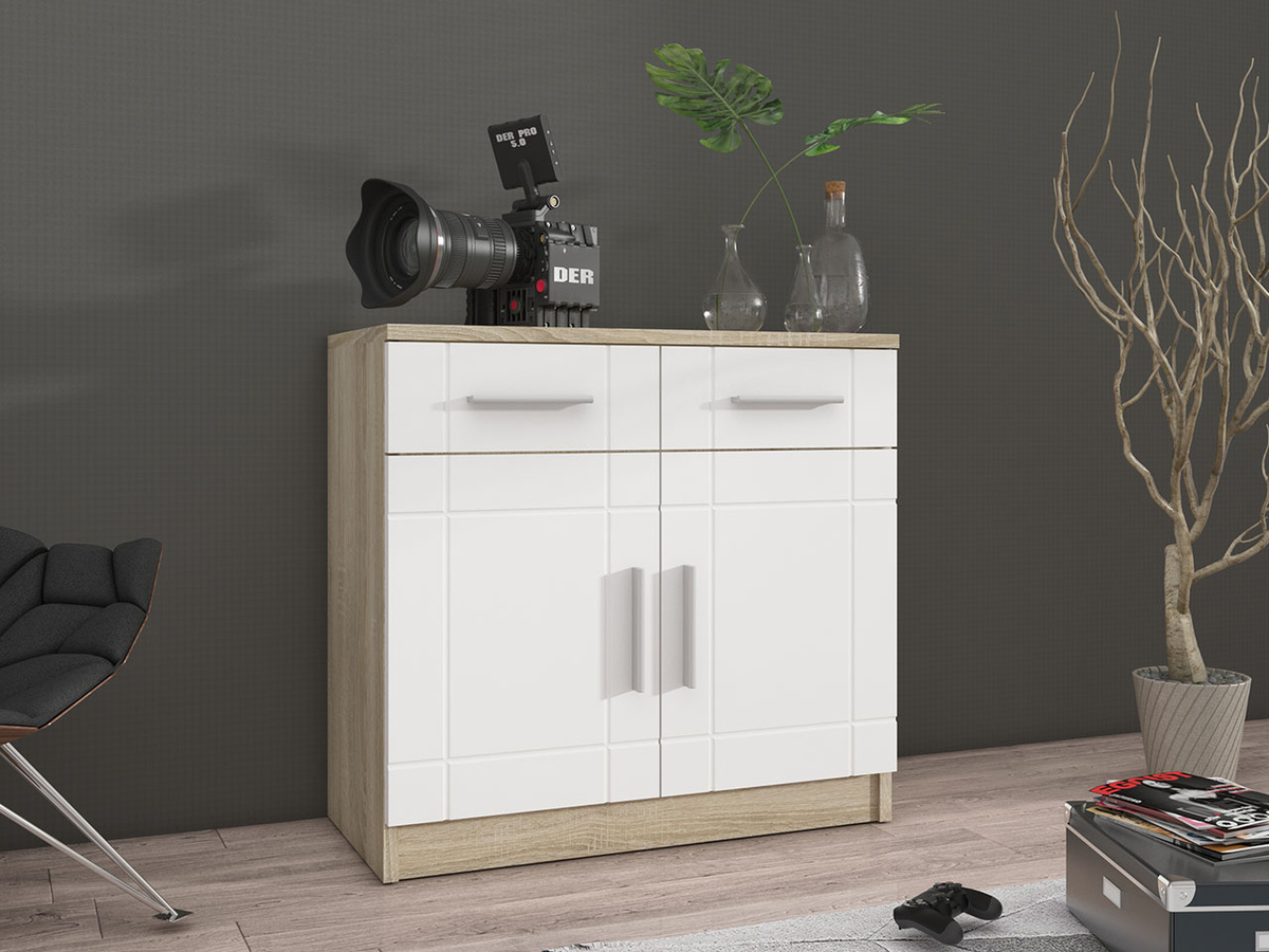 Cómoda Tucson 144 (Roble Sonoma + Blanco)