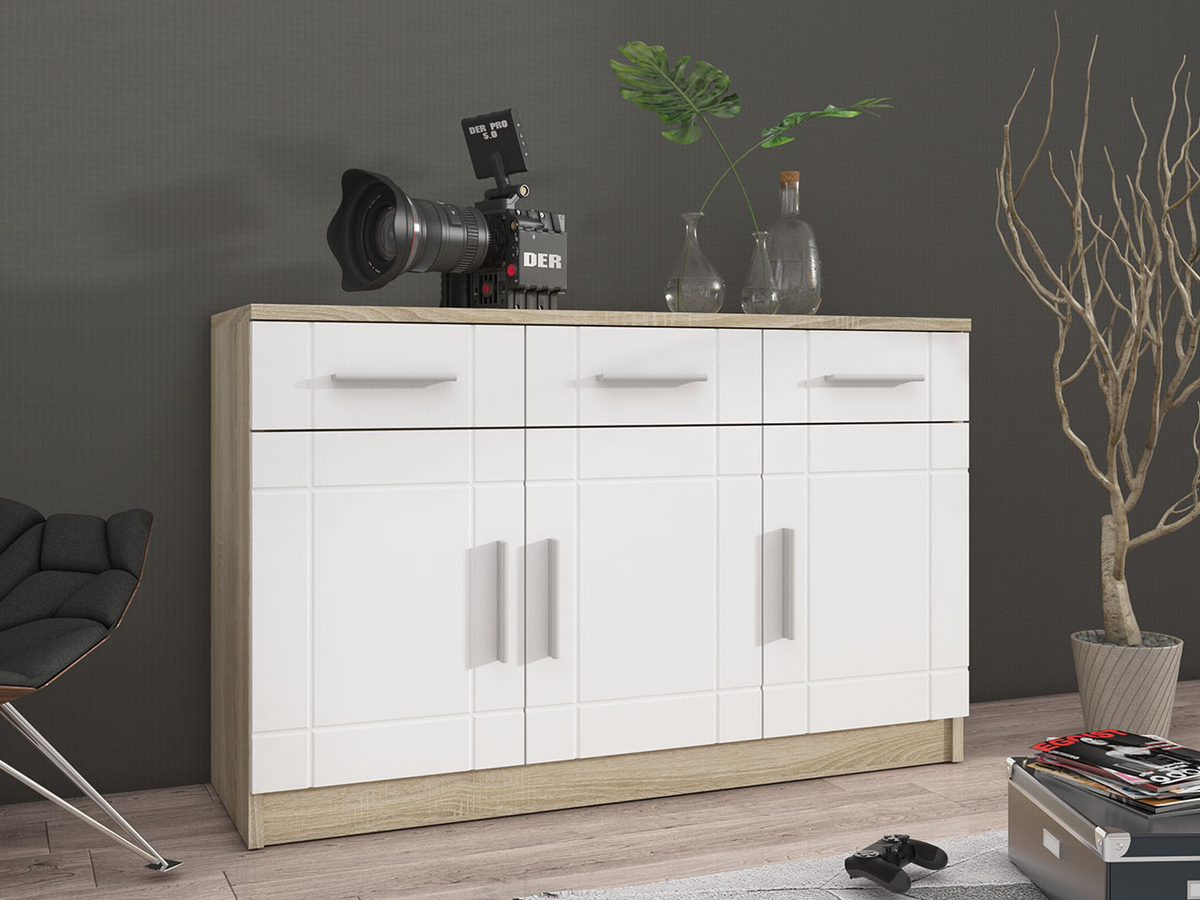 Cómoda Tucson 145 (Roble Sonoma + Blanco)