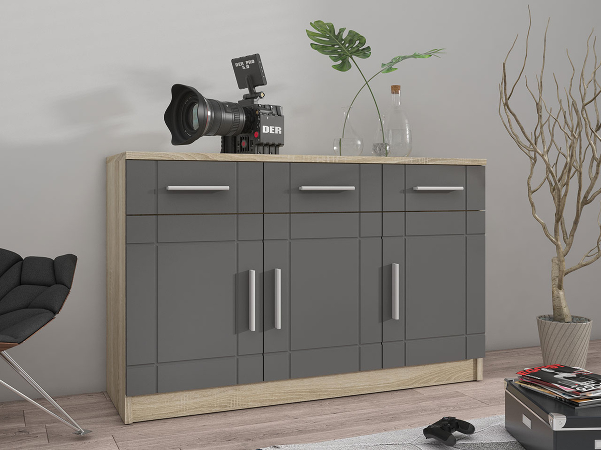 Cómoda Tucson 145 (Roble Sonoma + Grafito)