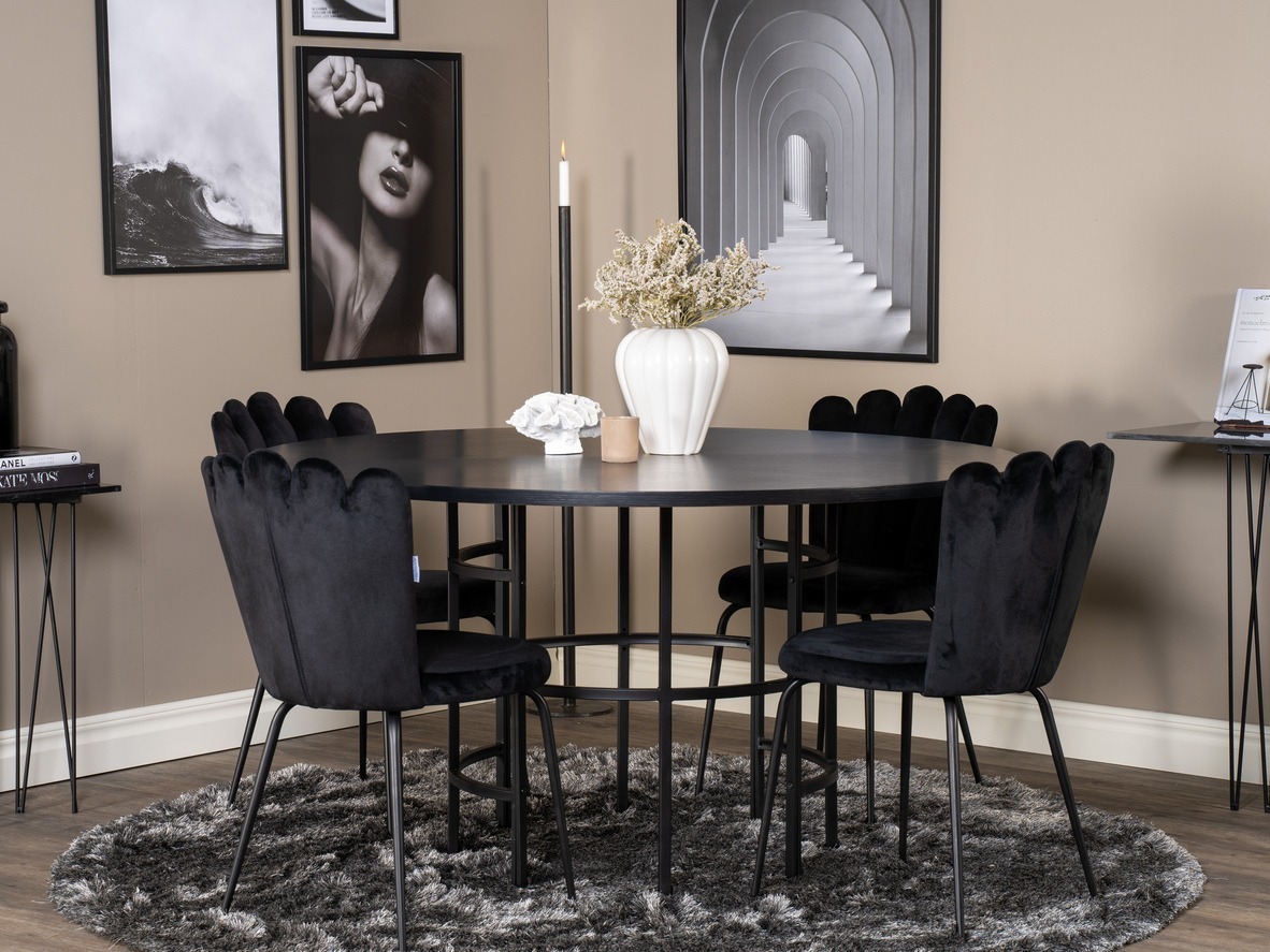 Conjunto de comedor Dallas 316 (Negro)