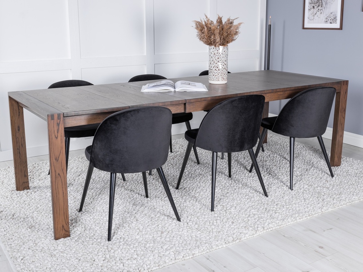 Conjunto de mesas y sillas para comedor Dallas 2052 (Negro)