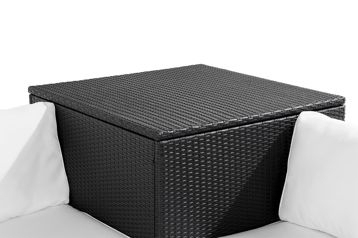 Conjunto de muebles de exterior Comfort Garden 1553 (Negro + Blanco)